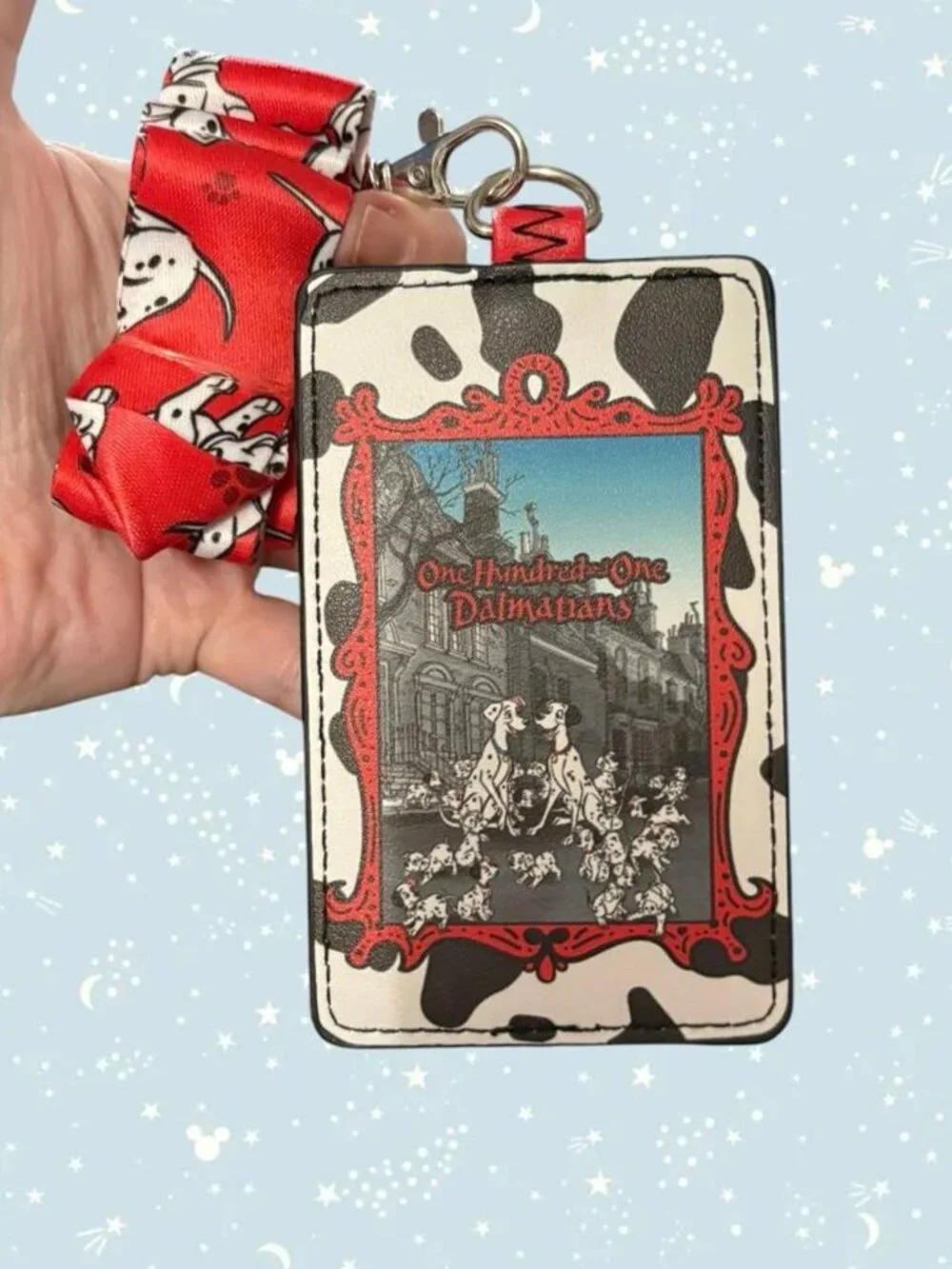 Disney Loungefly 101 Dalmatians lanyard with badge card holder